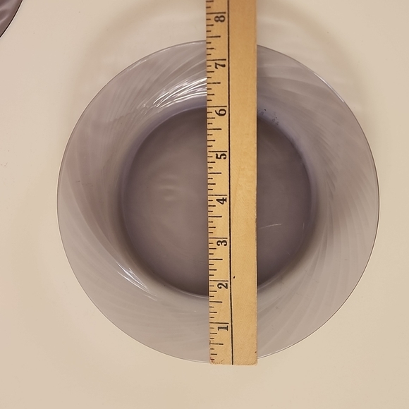 Set of 3 Vintage Pyrex Amethyst/Purple Swirl Salad Plates. Made in USA - Picture 6 of 7